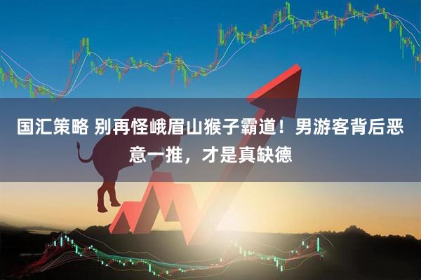 国汇策略 别再怪峨眉山猴子霸道！男游客背后恶意一推，才是真缺德